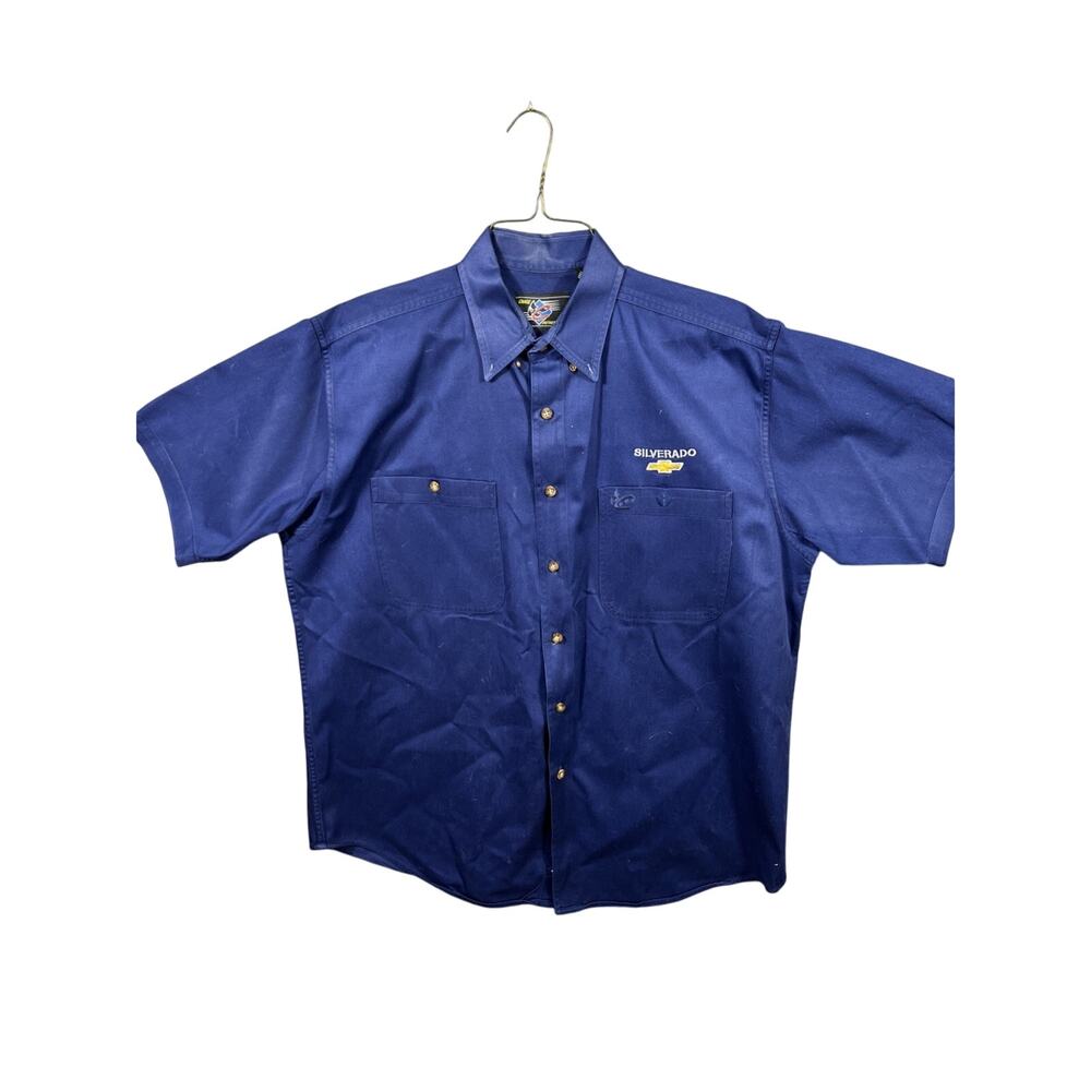CHASE AUTHENTICS Chevy‎ Silverado Crew Shirt Blue Size Large
